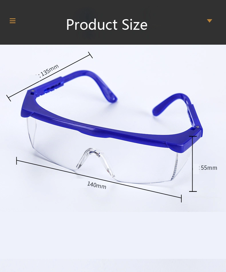 Anti-Impact Telescopic Leg Protective Glasses Welding Glasses Anti-Splash Acid-Base Goggles