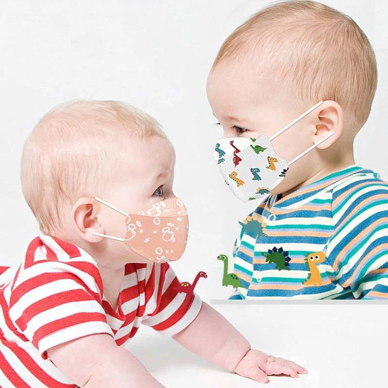 Cute Design Kf94 Fish Shape Cartoon Children Face Mask with Design Non Medical Disposable KN95 Mask Kids