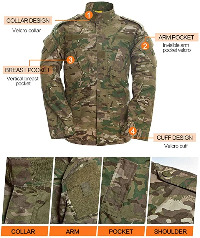 New Digital Desert Breathable Multi-Color Men Army Tactical Military Soldier Outdoor Mountaineering Hunting Sports Rip-Stop Combat Acu Camouflage Uniforms