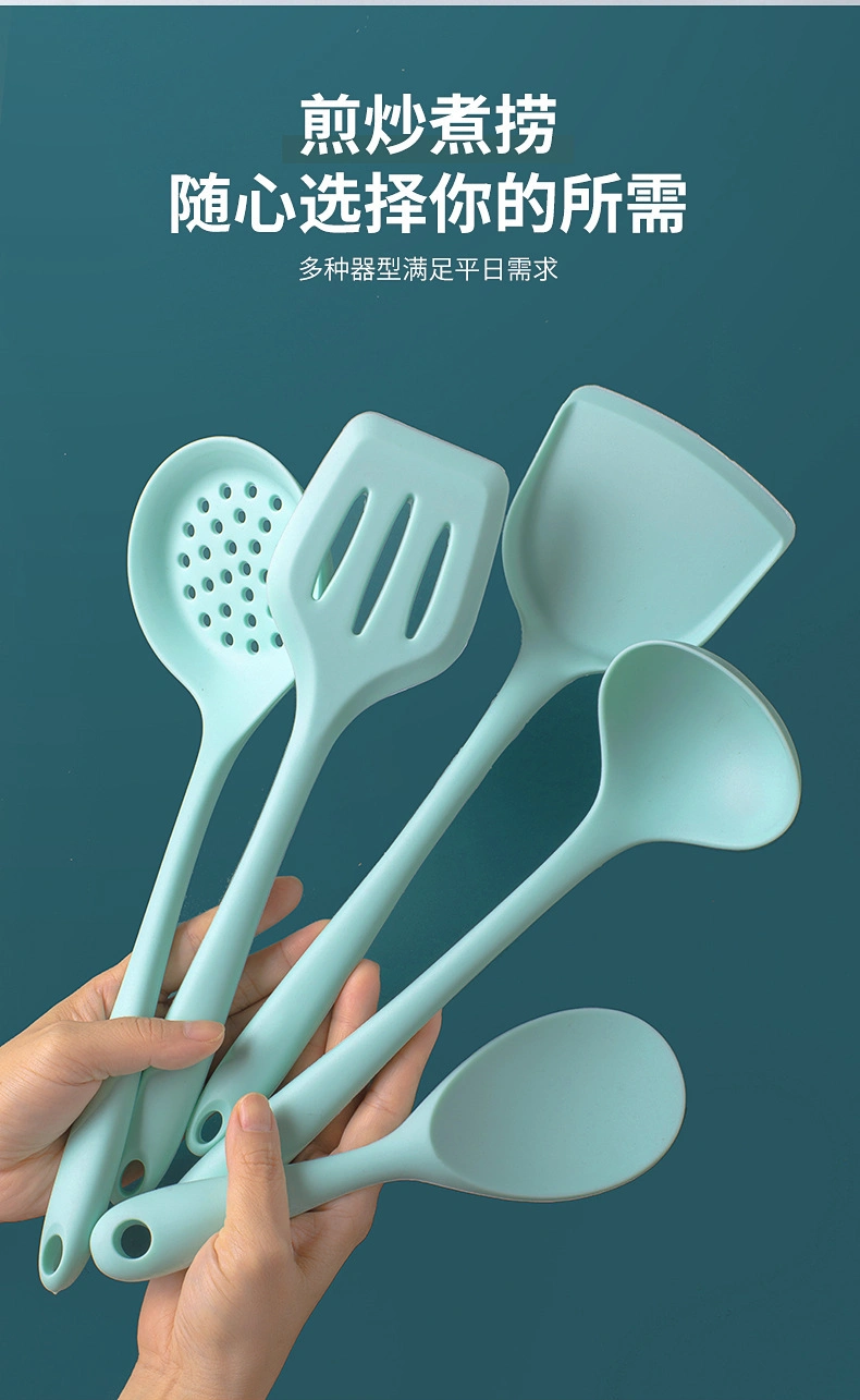 OEM FDA Standard BPA Free Factory Wholesale High Quality Food Grade Non-Stick Spatula Spoon Cooking Gadget Tool Cookware Kitchen Utensil Silicone Kitchenware