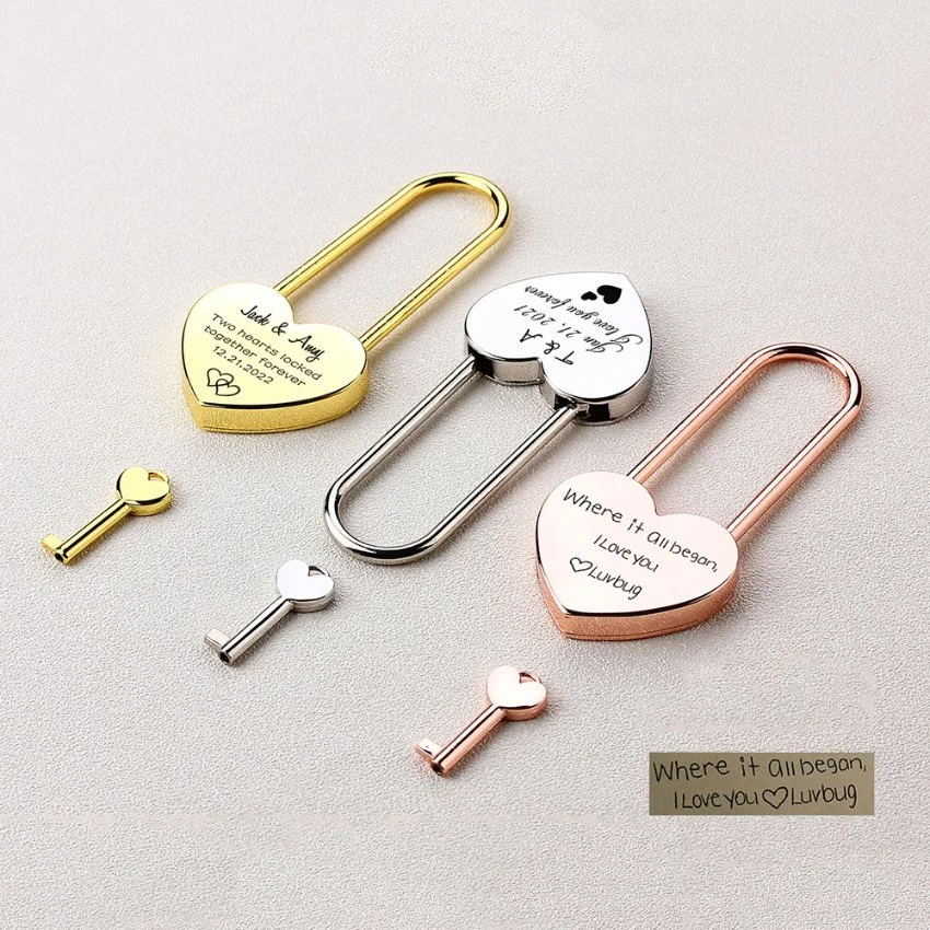 Custom Logo Wholesale Dropshipping Promotional Gift Items Personalized Love Padlock