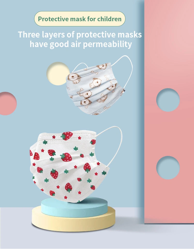 Add to Compare Share Wholesale Kids Face Mask Fashion Pattern 3 Ply Disposable Non-Woven Anti-Dust Breathable Children Face Mask