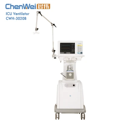 Ventilatore medico per unità di terapia intensiva con touch screen a colori e CE/ISO Cwh-3020b