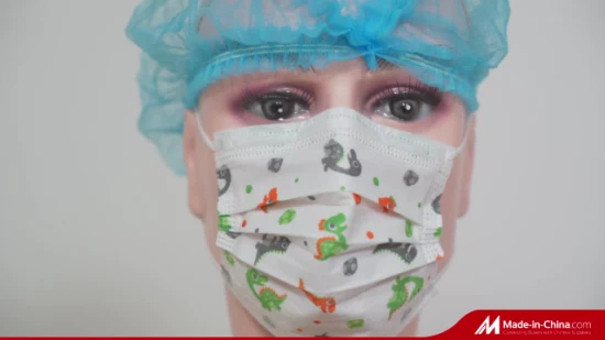 Maschera per bambini Maschera protettiva chirurgica all'ingrosso Earloop Bambini usa e getta Maschera medica a 3 strati Maschera antipolvere non tessuta personalizzata stampata per bambini studenti